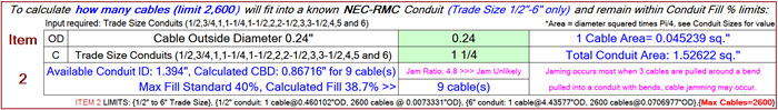 NEC calculations are rounded significantly