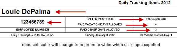 Enter specific employee name on "T" sheets